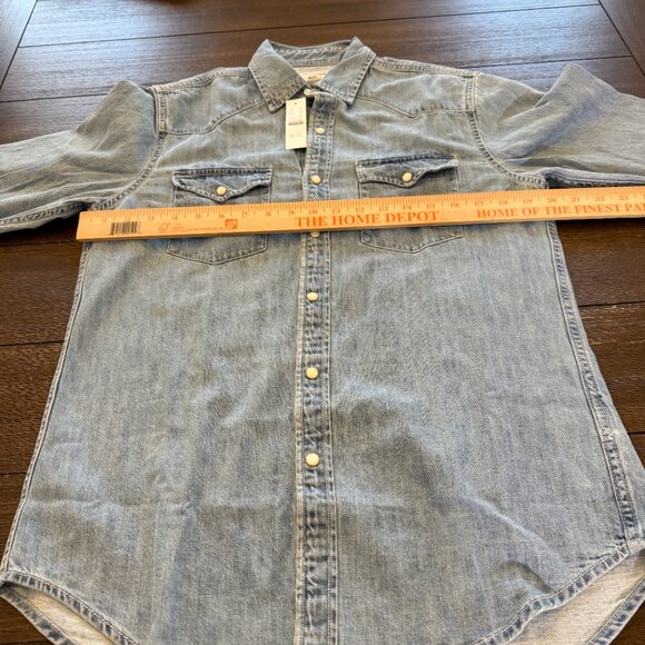 J. Crew Midweight denim western shirt Size Small - Picture 6 of 10